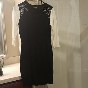 Sweater dress, 3/4 sleeve, embellished